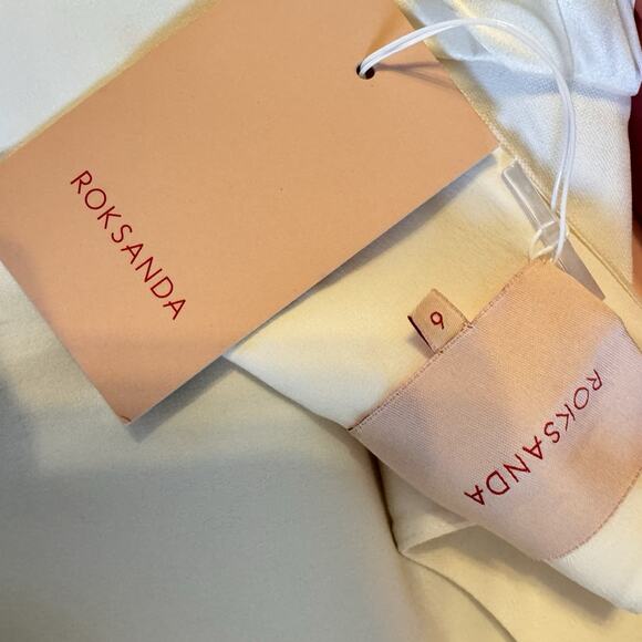 Roksanda White Statement Balloon Sleeve Dress Size 2 NWT Elegant Minimalist - Picture 14 of 15